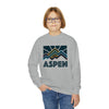 Aspen, Colorado Youth Sweatshirt - Unisex Kid's Aspen Crewneck Sweatshirt