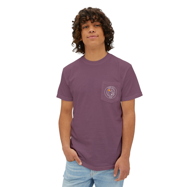 Park City, Utah Pocket Tee Shirt, Garment-Dyed Shirt, Mountain Graphic Tee, Comfort Colors
