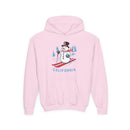 California Youth Hoodie - Skiing Snowman Kids California Hooded Sweatshirt-4