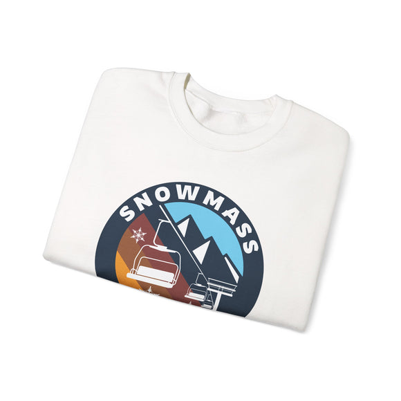 Snowmass, Colorado Sweatshirt - Ski Lift Snowmass Crewneck Sweatshirt