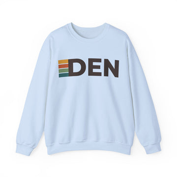 Buy light-blue Denver, Colorado DEN Retro Stripe Sweatshirt