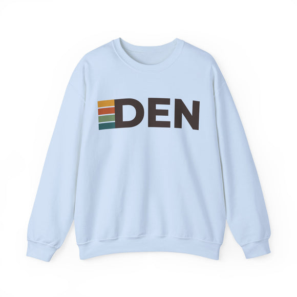 Denver, Colorado DEN Retro Stripe Sweatshirt