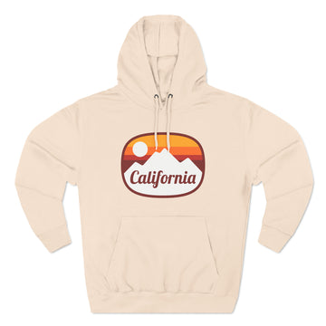 Premium California Hoodie - Retro Unisex Sweatshirt - Sunset Oval