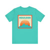 Retro Boulder, Colorado T-Shirt, Mountain Sun Tee, Unisex Graphic Shirt, Vintage Boulder, Colorado Top, Outdoor Adventure Clothing