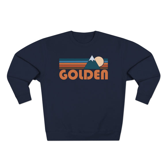 Premium Golden, Colorado Retro Mountain Graphic Sweatshirt