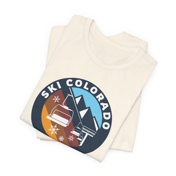 Colorado T Shirt - Retro Ski Lift Colorado Tee