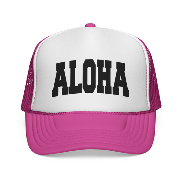 Aloha Retro Collegiate Style Trucker Hat