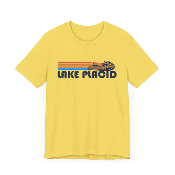 Lake Placid, New York T Shirt - Retro Jetski PWC Graphic Tee
