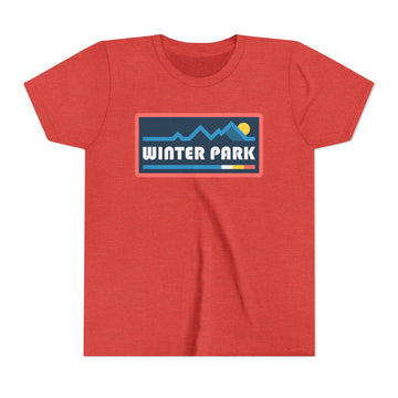 Buy heather-red Winter Park, Colorado Youth Graphic Tee - Kids Winter Park T Shirt