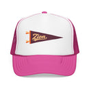 Zion National Park Pennant Trucker Hat — Vintage Foam Mesh Cap-5