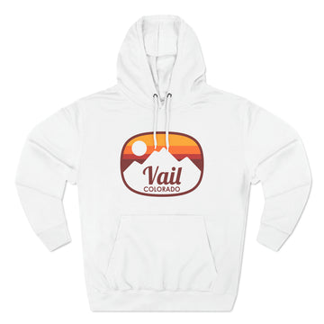 Buy white Premium Vail, Colorado Hoodie - Retro Unisex Vail Sweatshirt - Sunset Oval