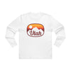 Utah Mens Base Long-sleeve Tee - Retro Ombre Heavy Weight Long Sleeve T-shirt