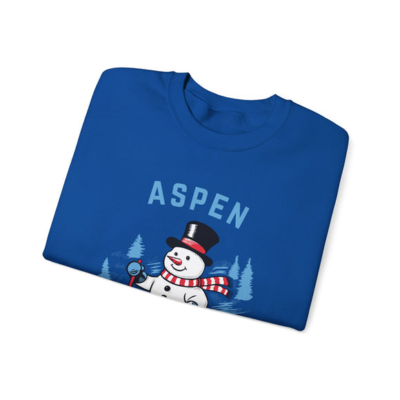 Aspen, Colorado Sweatshirt - Ski Snowman Graphic Crewneck