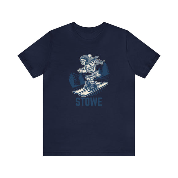 Stowe, Vermont T-Shirt - Skeleton Skier Unisex Stowe Shirt