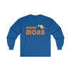 Moab, Utah Long Sleeve Shirt - Retro Unisex Moab Long Sleeve Tee