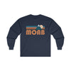 Moab, Utah Long Sleeve Shirt - Retro Unisex Moab Long Sleeve Tee