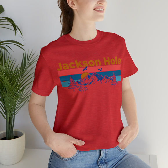 Jackson Hole, Wyoming Shirt - Mountain Sunset Unisex Jackson Hole T-Shirt