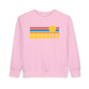 Arkansas Toddler Sweatshirt - Retro Sun Arkansas Toddler Crewneck Sweatshirt-5