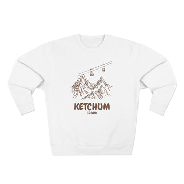 Premium Ketchum, Idaho Gondola Ski Mountain Sweatshirt - 0