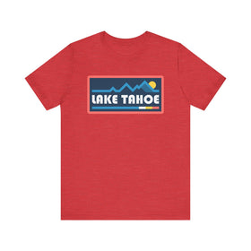 Buy heather-red Lake Tahoe, California T Shirt - Retro Graphic Tee