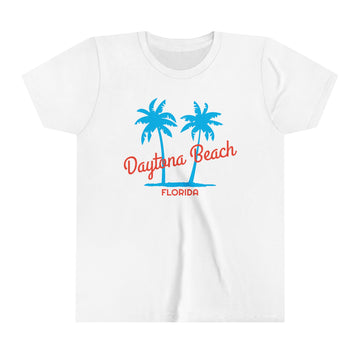 Daytona Beach, Florida Youth Shirt - Retro Palm Tree Daytona Beach Kid's T-Shirt - 0