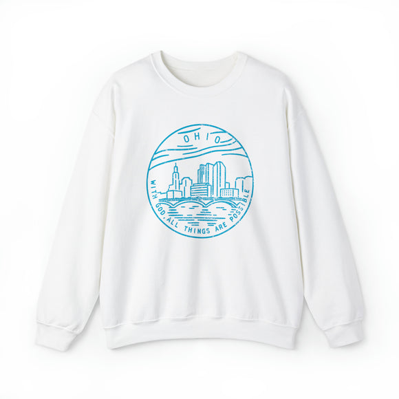 Ohio Sweatshirt - Unisex Distressed Ohio Sweatshirt