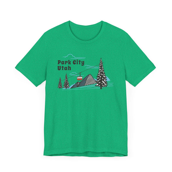 Park City, Utah T-Shirt - Retro Ski Mountain Gondola Unisex Park City Shirt