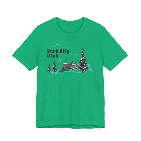 Park City, Utah T-Shirt - Retro Ski Mountain Gondola Unisex Park City Shirt