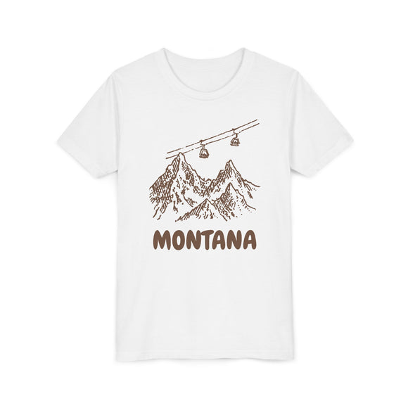 Montana Youth T-Shirt — Vintage Gondola Ski Mountain Tee