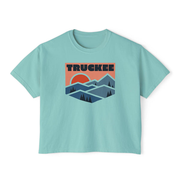 Women's Truckee, California Boxy Graphic Tee - Slightly Cropped
