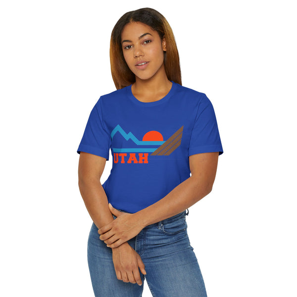 Utah Retro Mountains Sunset T-Shirt | Vintage Utah Tee
