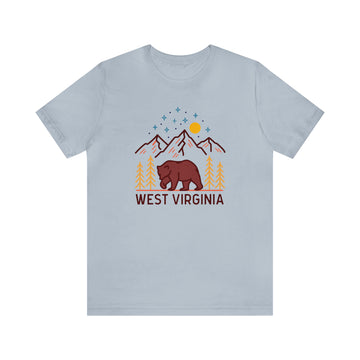 Buy light-blue West Virginia T-Shirt - Retro Unisex West Virginia Shirt