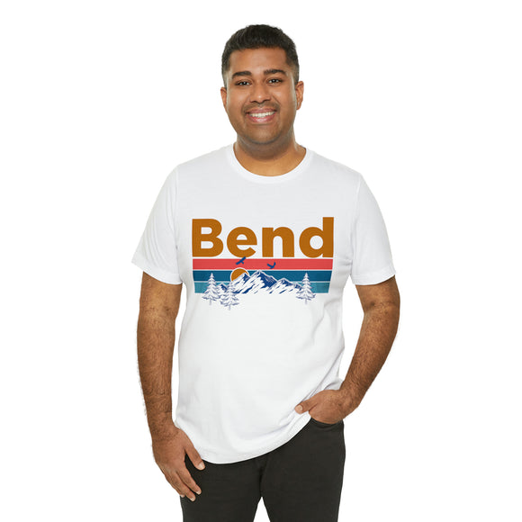 Bend, Oregon Shirt - Mountain Sunset Unisex Bend T-Shirt