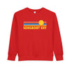 Longboat Key, Florida Toddler Sweatshirt - Retro Sun Longboat Key Toddler Crewneck Sweatshirt