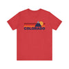 Colorado T-Shirt Retro Sun Ombre Unisex Tee, Vintage Colorado Tee, Mountain Sun Tee, Colorado Souvenir Shirt