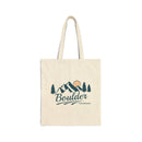 Boulder, Colorado Cotton Canvas Tote Bag - 15" x 16"-1