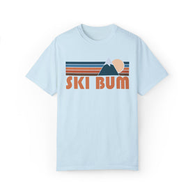 Buy chambray Ski Bum Graphic Tee, Comfort Colors Retro Unisex T shirt, Mountain Adventure Shirt