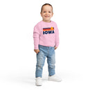 Iowa Toddler Sweatshirt - Retro Sun Iowa Toddler Crewneck Sweatshirt-17