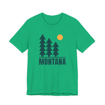 Montana T Shirt - Retro Trees Montana Tee - 0
