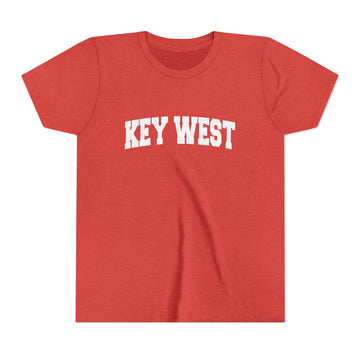 Buy heather-red Key West, Florida Youth Graphic Tee - Kids Key West T Shirt