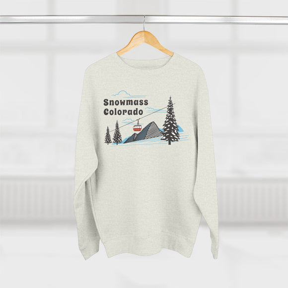 Premium Snowmass, Colorado Sweatshirt Unisex Crewneck, Premium Sweatshirt, Crewneck Jumper, Ski Resort Apparel