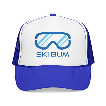 Buy royal-white-royal Ski Bum Trucker Hat — Foam Mesh Ski Goggles Cap