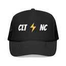 Charlotte, North Carolina Retro Trucker Hat - Lightning Foam Cap-1