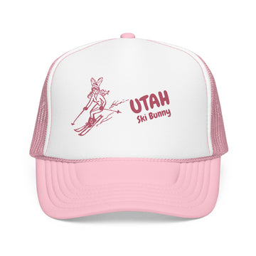 Buy light-pink-white Utah Ski Bunny Foam Trucker Hat