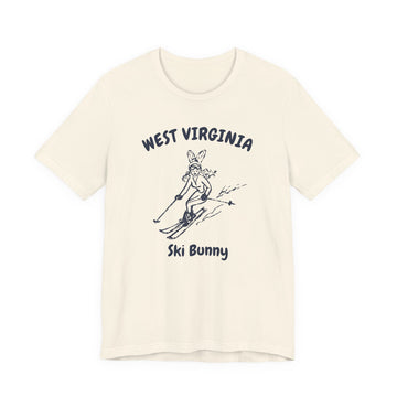 West Virginia Ski Bunny T‑Shirt — Retro Skiing Graphic Tee