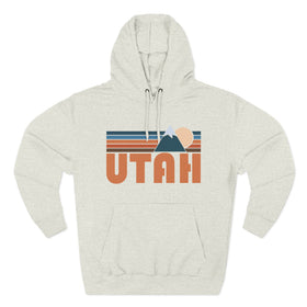 Buy oatmeal-heather Utah Hoodie - Retro Mountain Unisex Sweatshirt