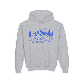 Retro Salt Lake City, Utah Youth Hoodie - Mountain Salt Lake City, Utah Kids Sweatshirt, Cute Salt Lake City, Utah Children's Pullover
