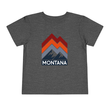 Buy dark-heather-grey Montana Toddler T-Shirt - Retro Palm Tree Unisex Toddler Montana Shirt