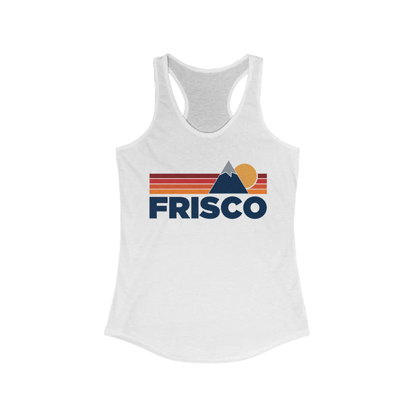 Frisco, Colorado Women's Racerback Tank Top - Mountain Lover Sleeveless Shirt, Women's Frisco Hiking Tank
