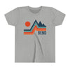 Bend, Oregon Youth Shirt - Retro Mountain Bend Kid's T-Shirt